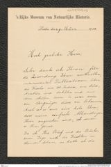 Nachlass Franz Steindachner, Brief von C. M. L. Popta an Franz Steindachner (29.03.1905), Inv.Nr. 403.03, Seite 1